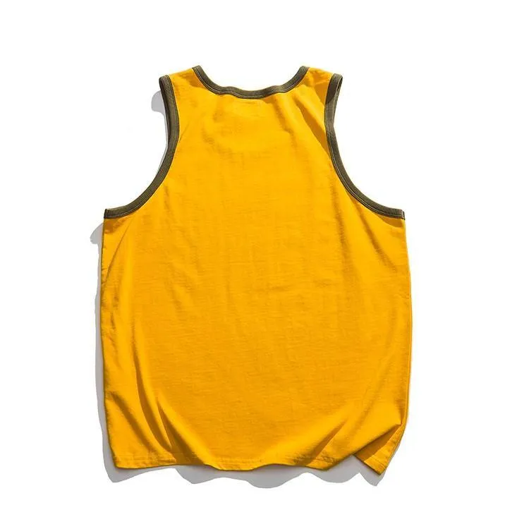 1980s Chinese Retro Style Vests with "運動" Pattern