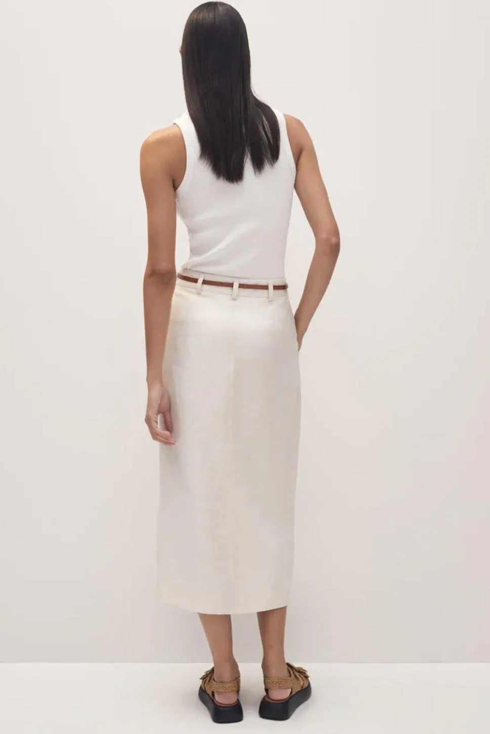 Annie Linen Skirt | Ivory