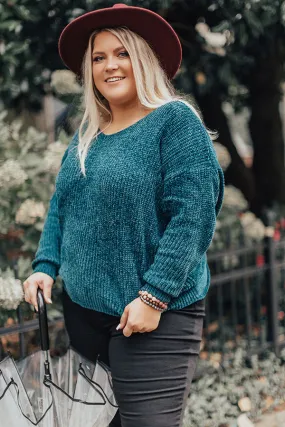 Autumn Splendor Chenille Open Back Sweater Curves