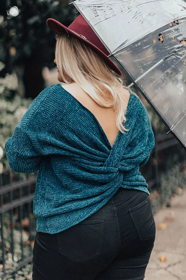 Autumn Splendor Chenille Open Back Sweater Curves