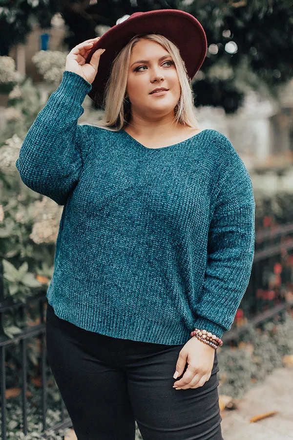 Autumn Splendor Chenille Open Back Sweater Curves