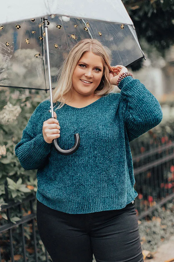 Autumn Splendor Chenille Open Back Sweater Curves