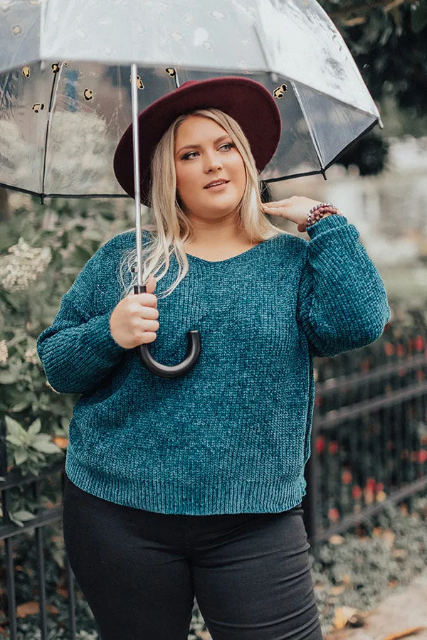 Autumn Splendor Chenille Open Back Sweater Curves