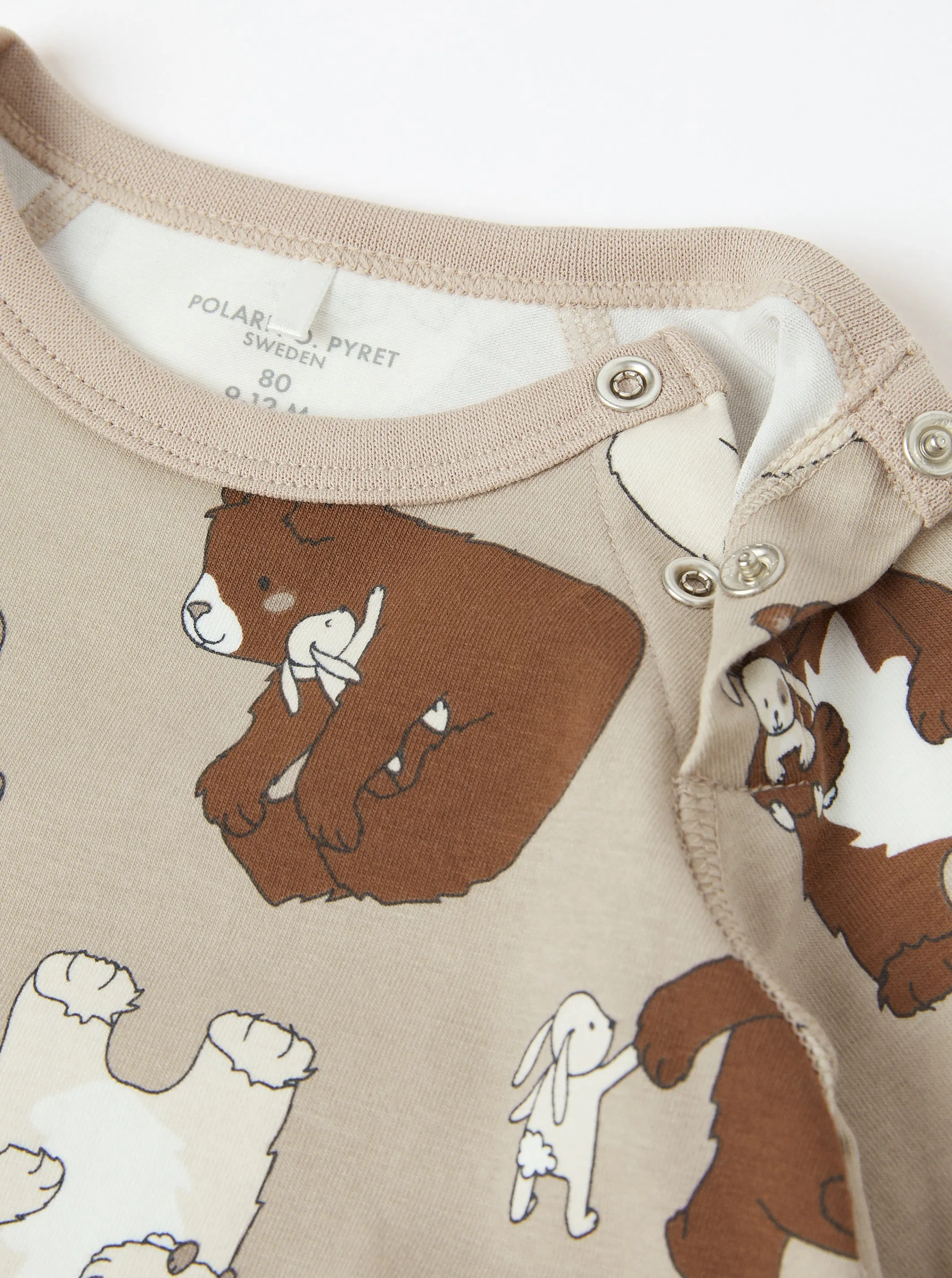 Bear Print Baby Grow