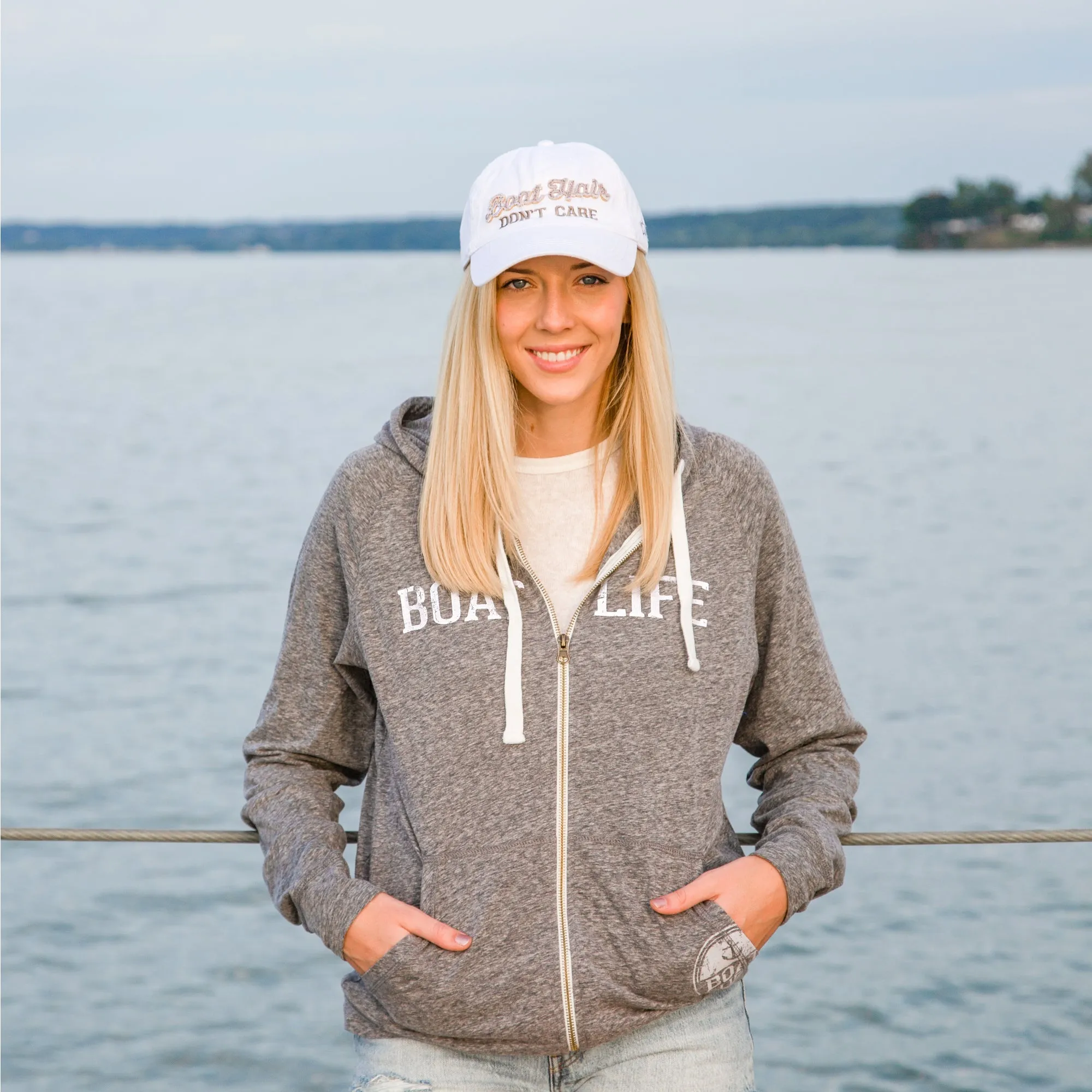 Boat Life Dark Gray Unisex Hooded Sweatshirt