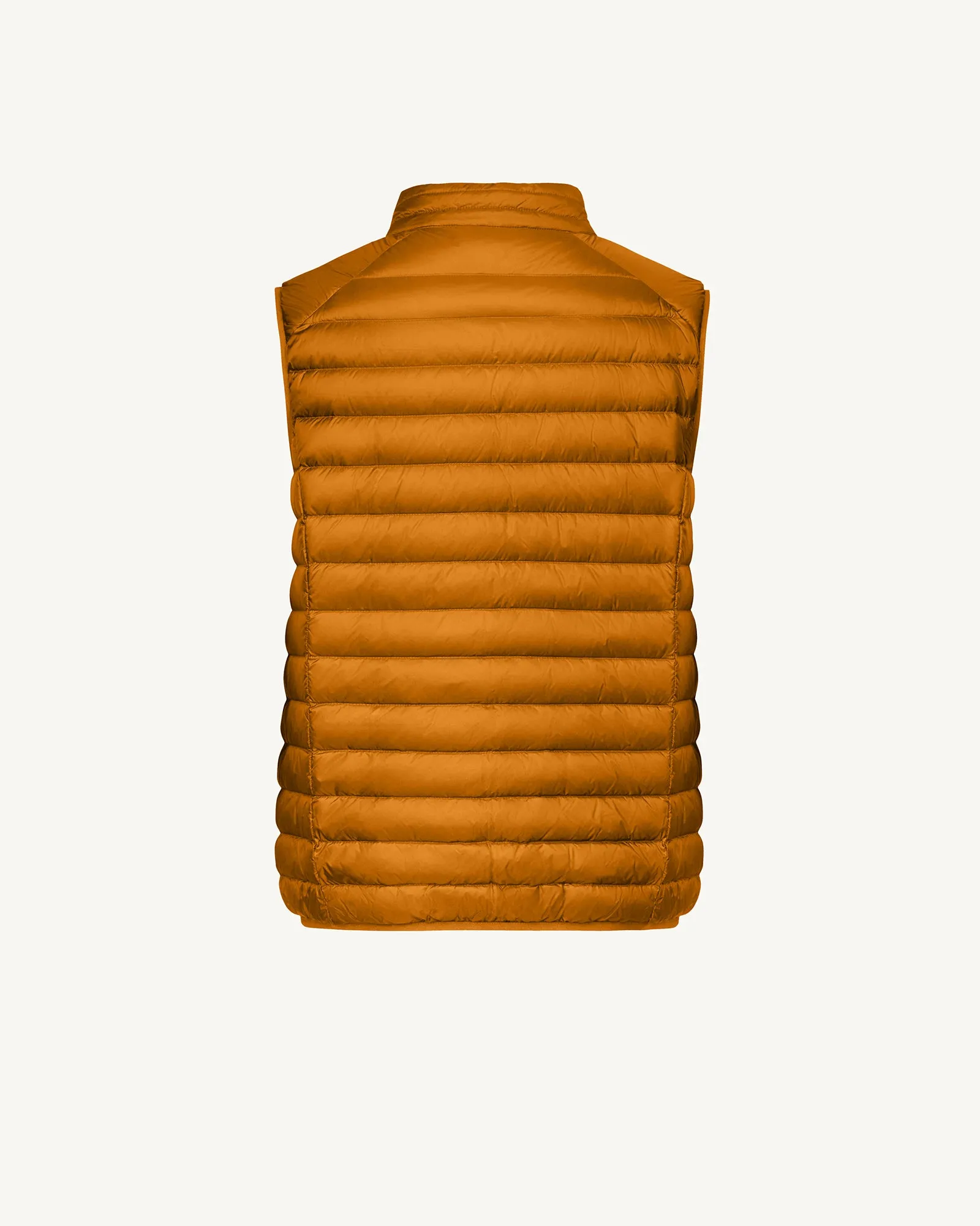 Burnt orange Tom sleeveless puffer jacket