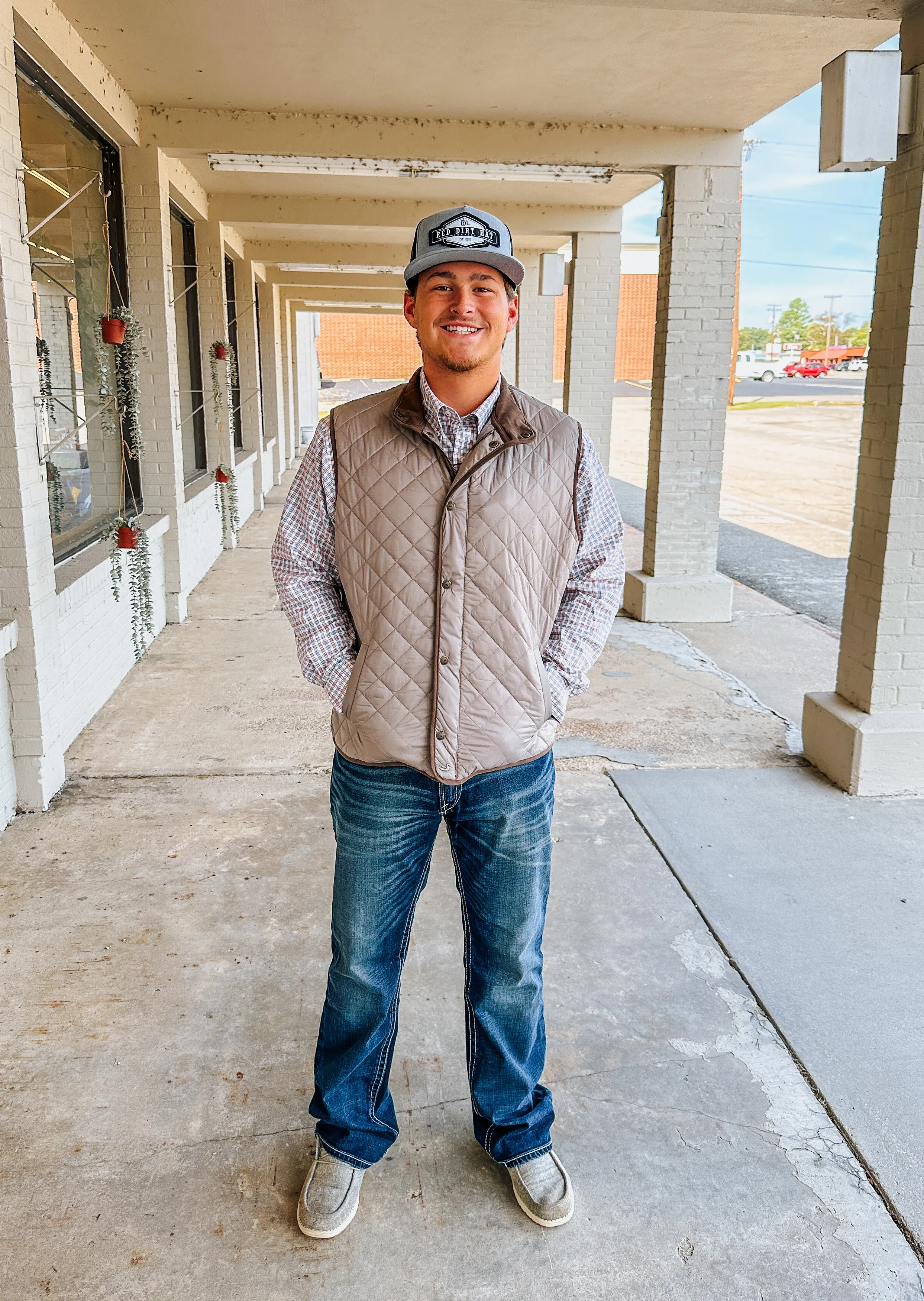 Burnt Taupe Huntington Quilted Vest