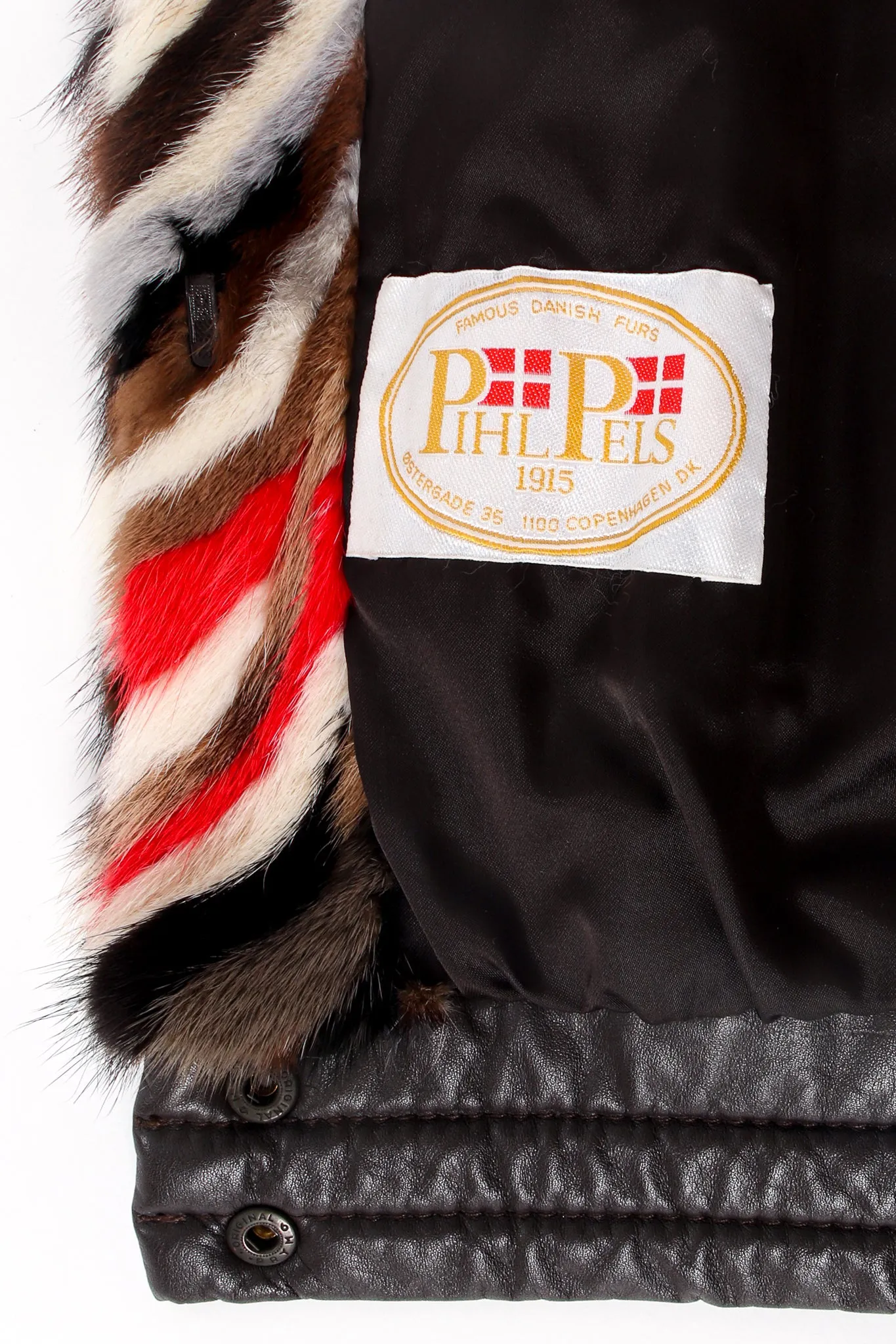 Chevron Tiger Stripe Fur Coat