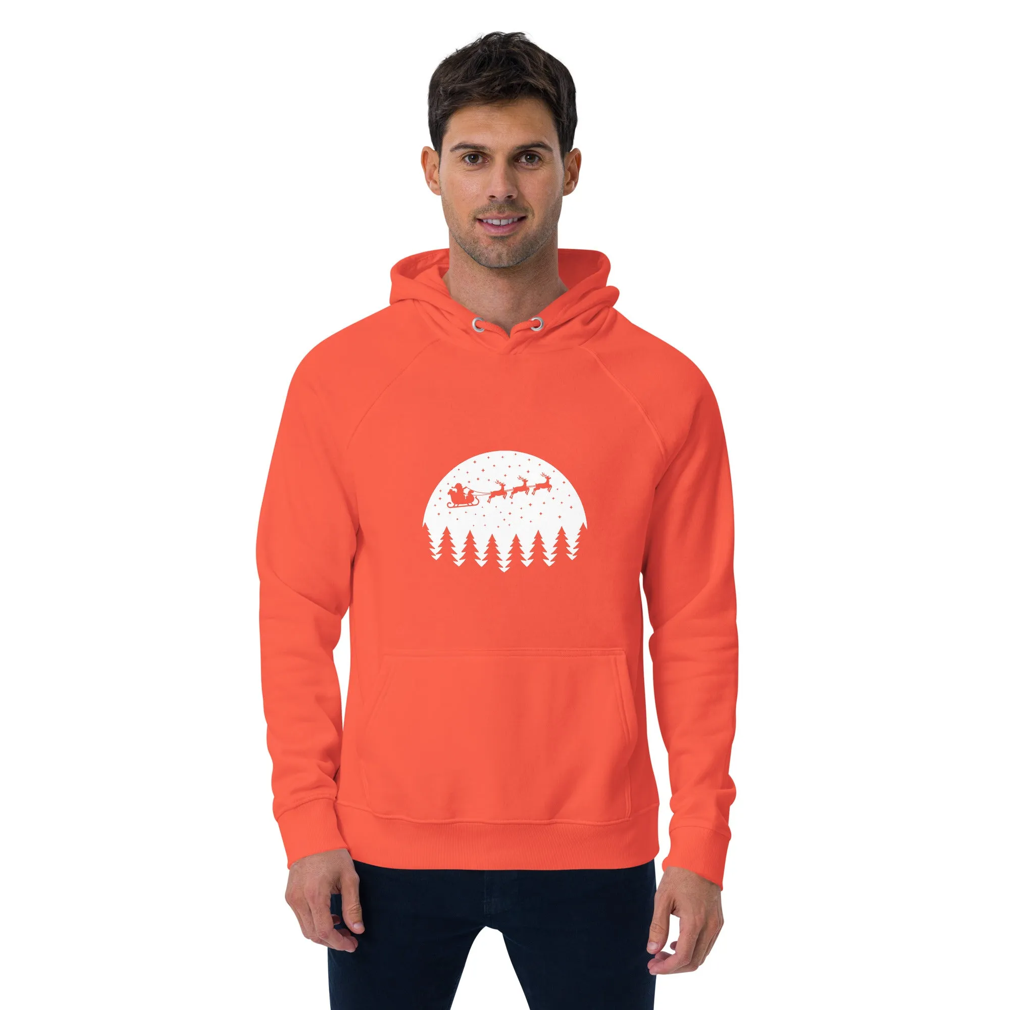 Christmas Eve Graphic Men Eco Raglan Hoodie