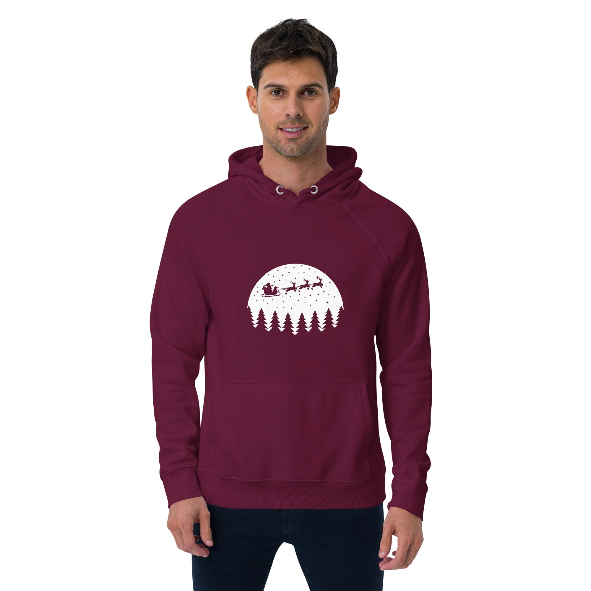 Christmas Eve Graphic Men Eco Raglan Hoodie