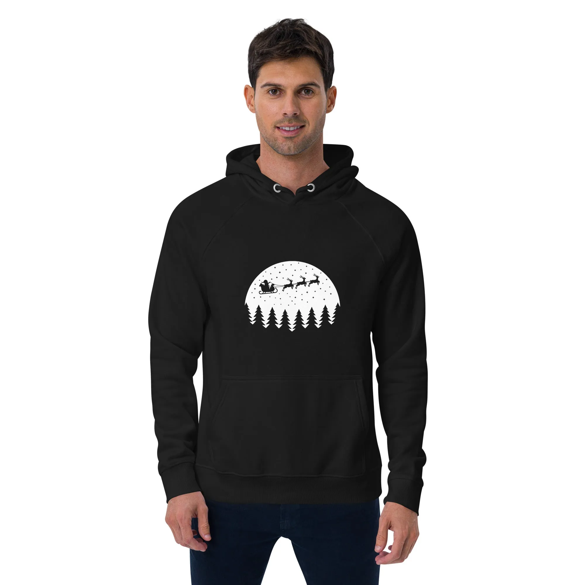 Christmas Eve Graphic Men Eco Raglan Hoodie