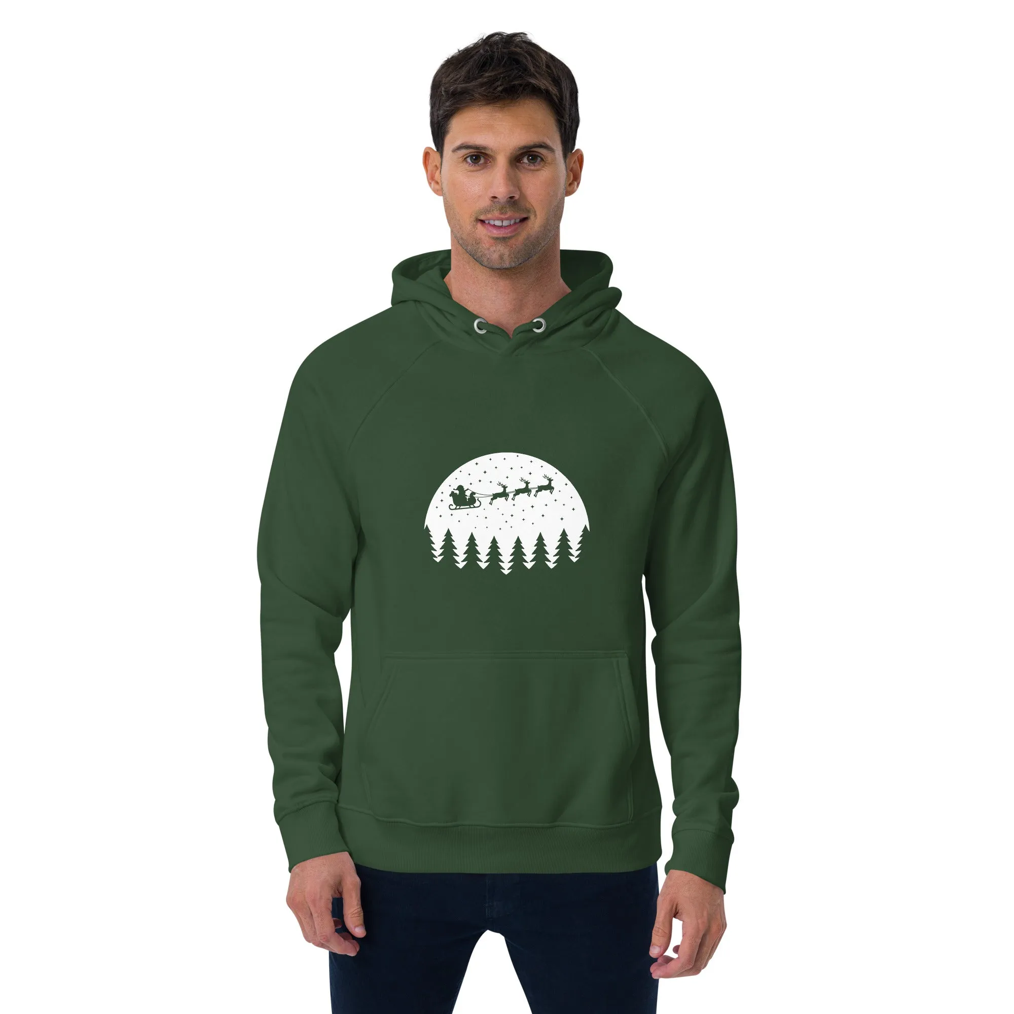 Christmas Eve Graphic Men Eco Raglan Hoodie