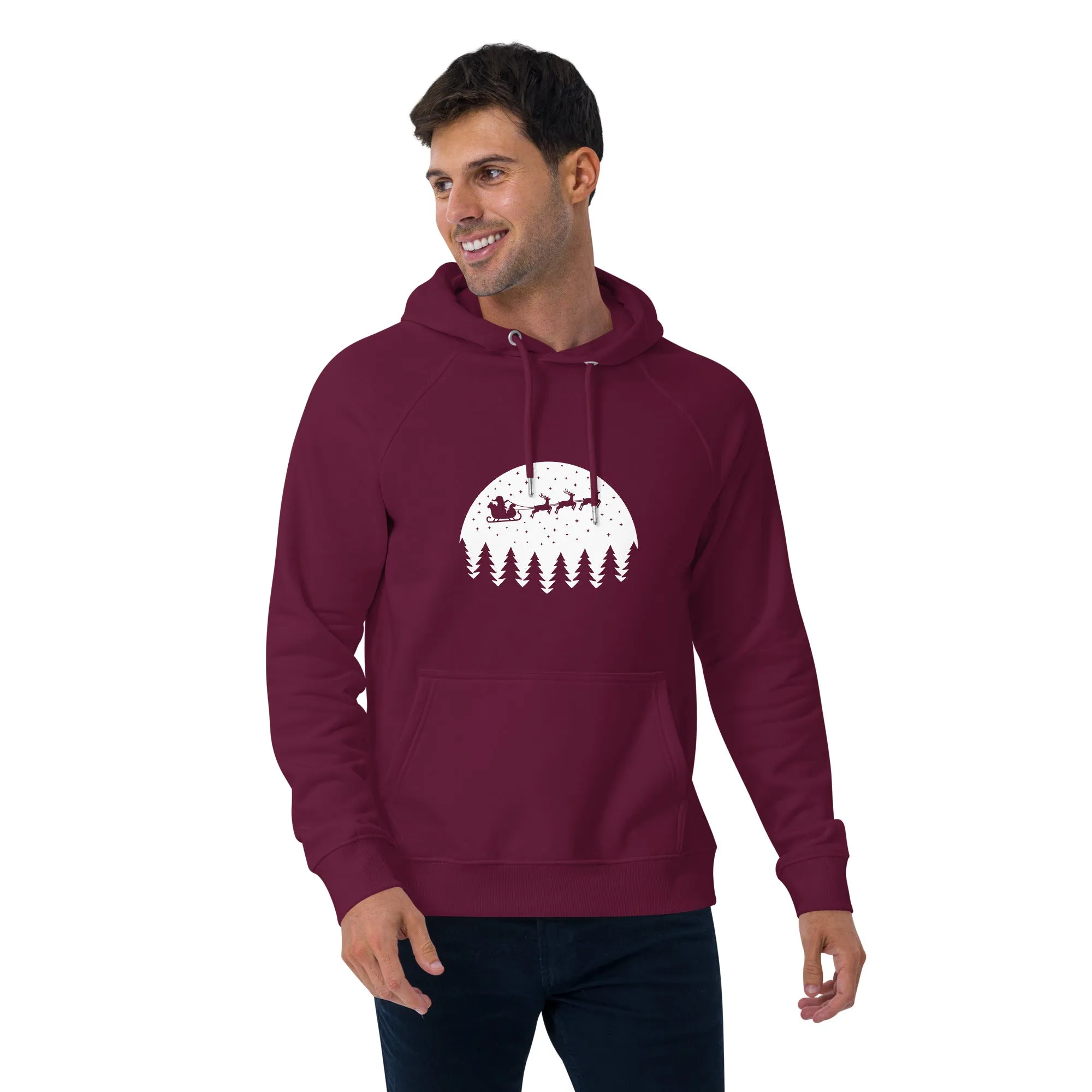 Christmas Eve Graphic Men Eco Raglan Hoodie