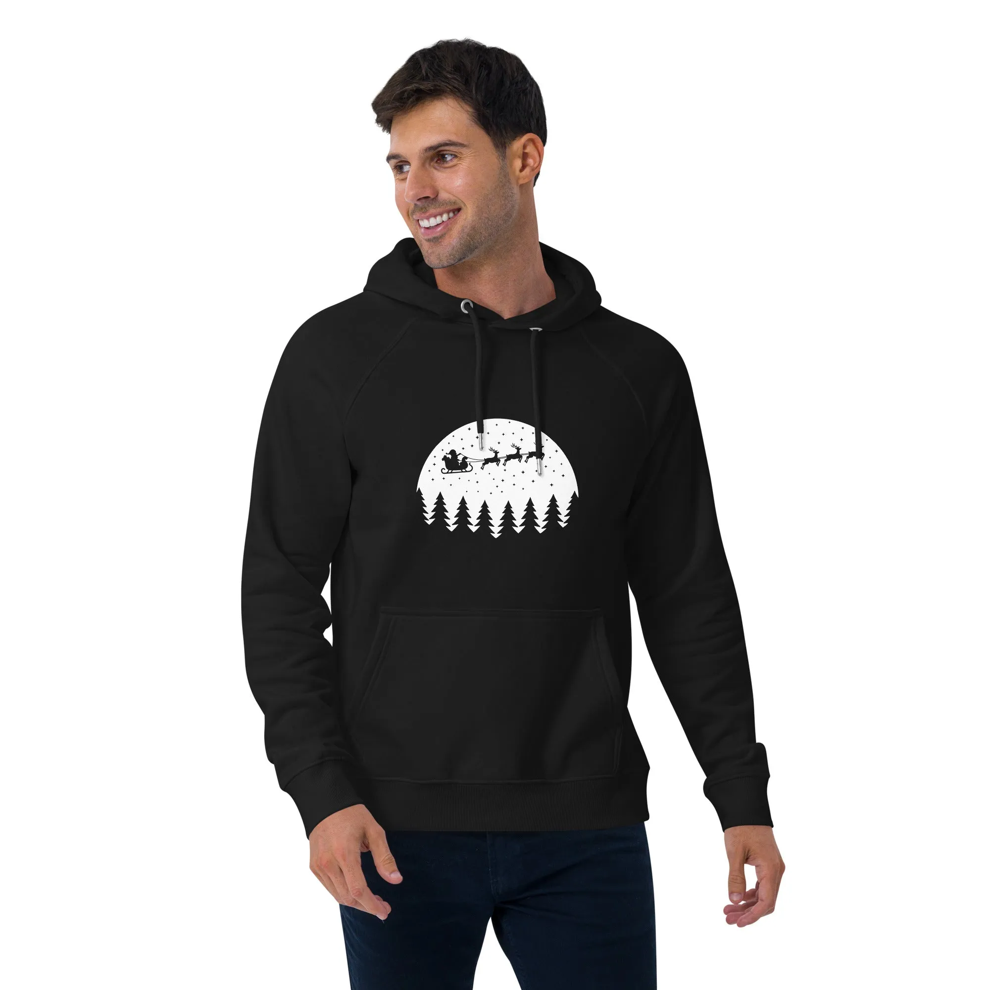 Christmas Eve Graphic Men Eco Raglan Hoodie