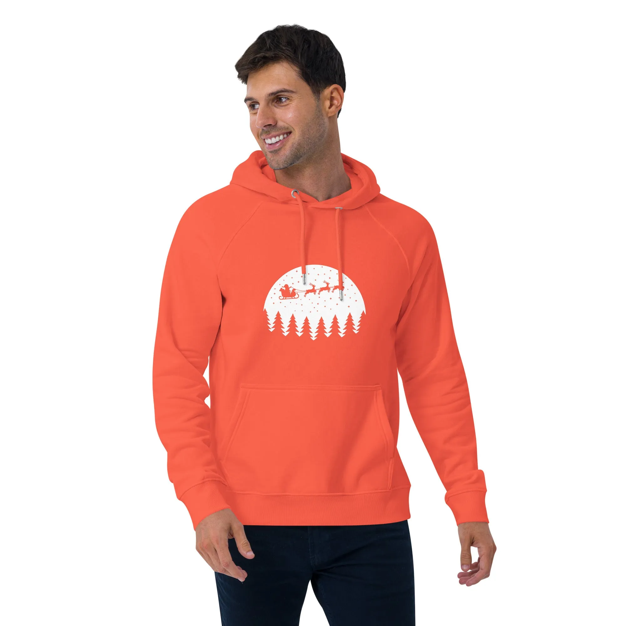 Christmas Eve Graphic Men Eco Raglan Hoodie