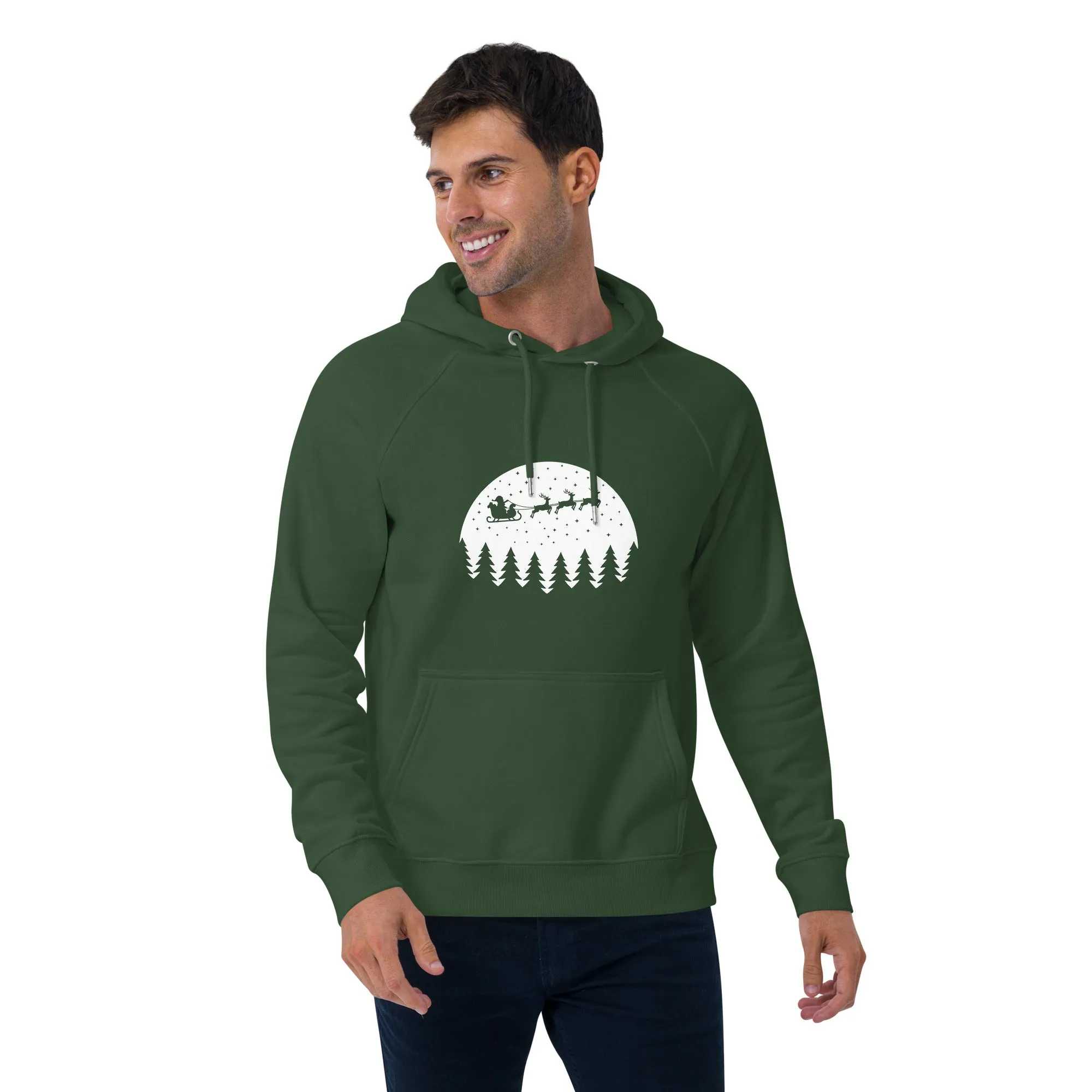 Christmas Eve Graphic Men Eco Raglan Hoodie