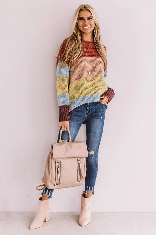 Cozy Corner Color Block Tunic Sweater