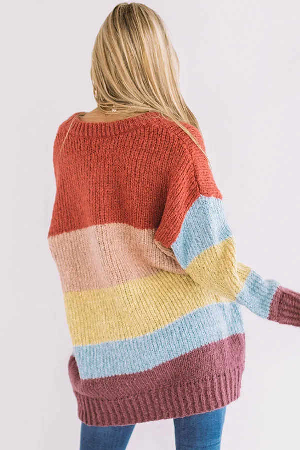 Cozy Corner Color Block Tunic Sweater