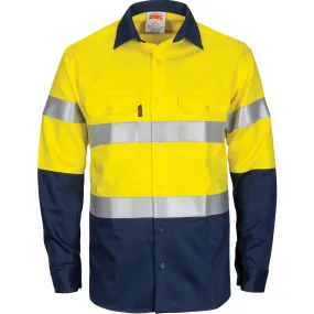 DNC Patron Saint Flame Retardant Two Tone Cotton Shirt with 3M F/R Tape - L/S (3409)