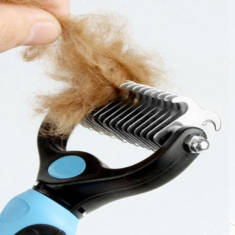 Double the Care: Double Sided Dog Grooming Brush!