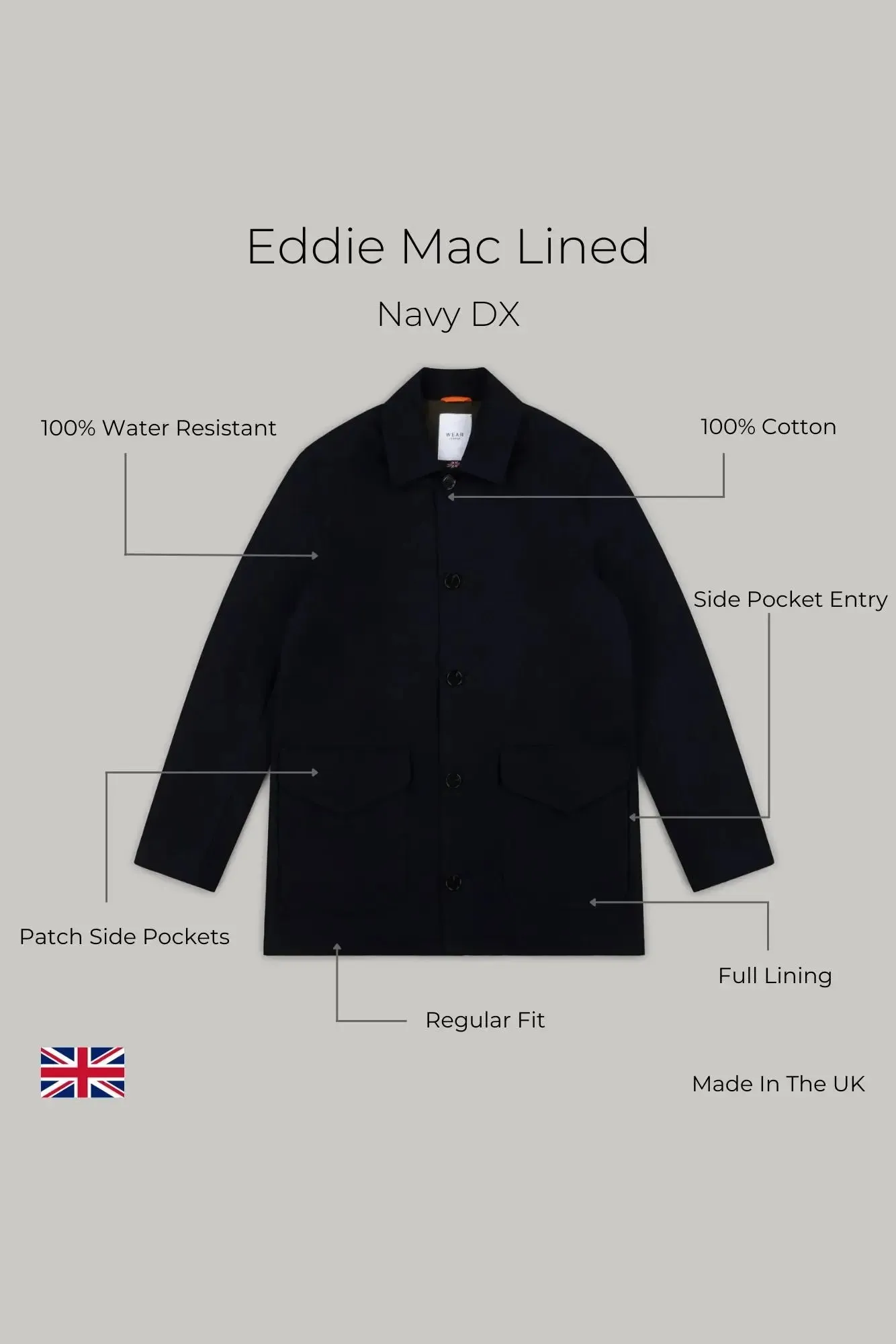 Eddie Mac Lined - Navy Dx