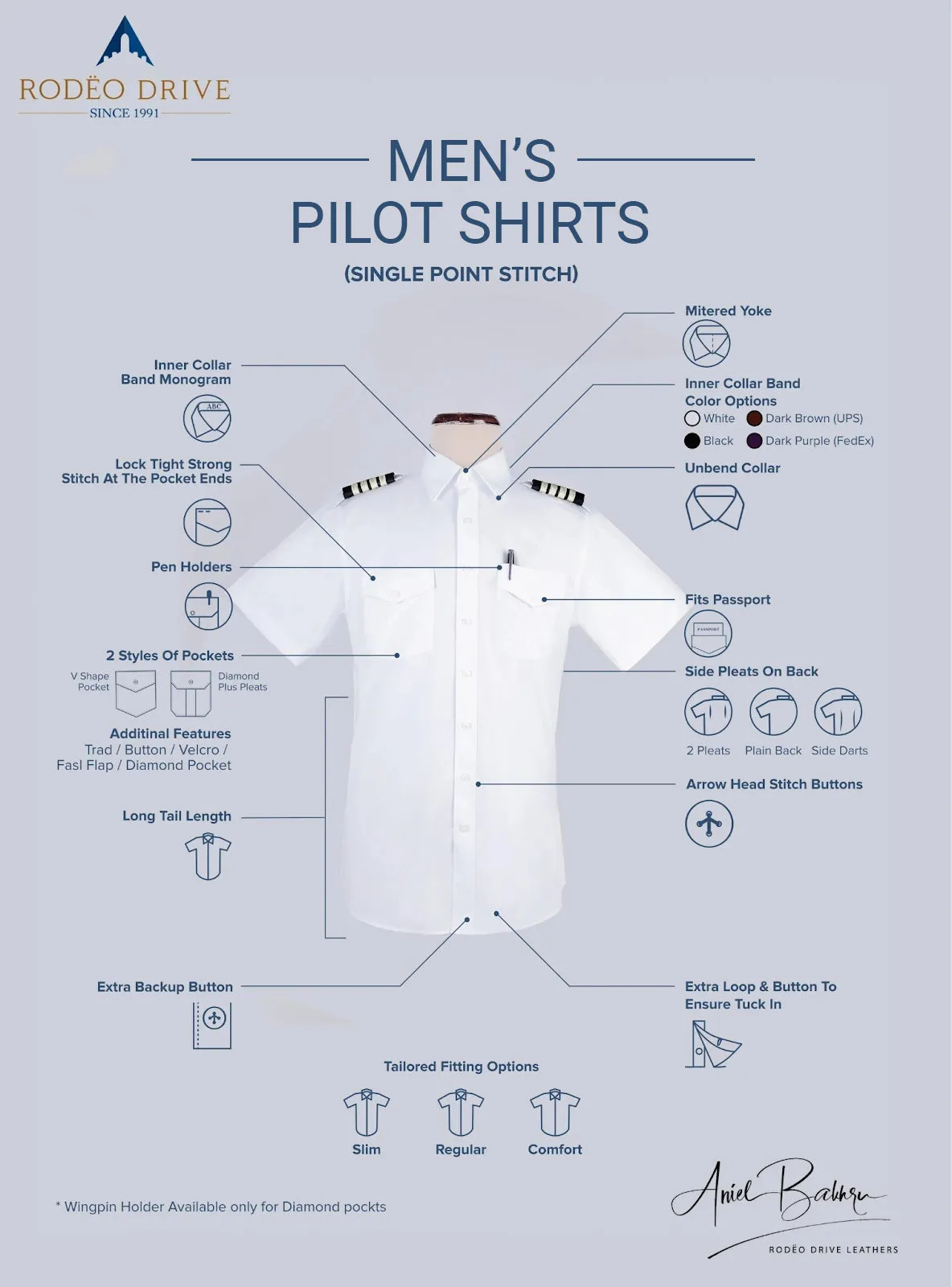 FEDEX Custom Pilot Shirt Men