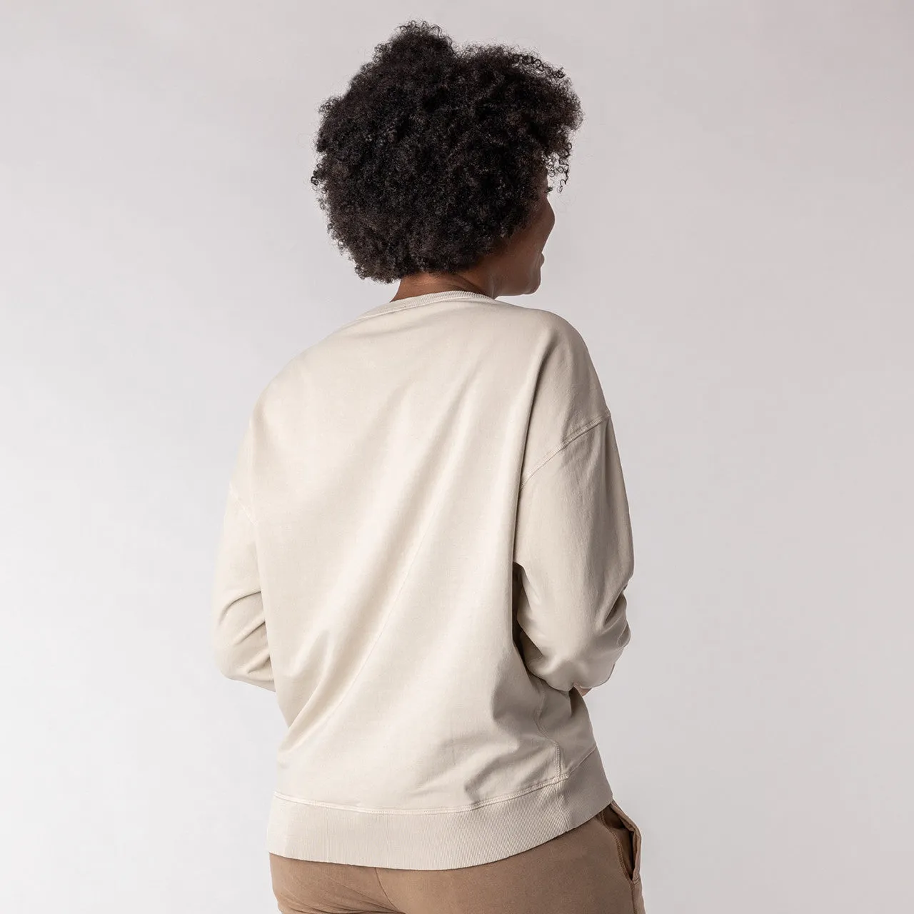 Fleece Crew Sweatshirt - Pearl
