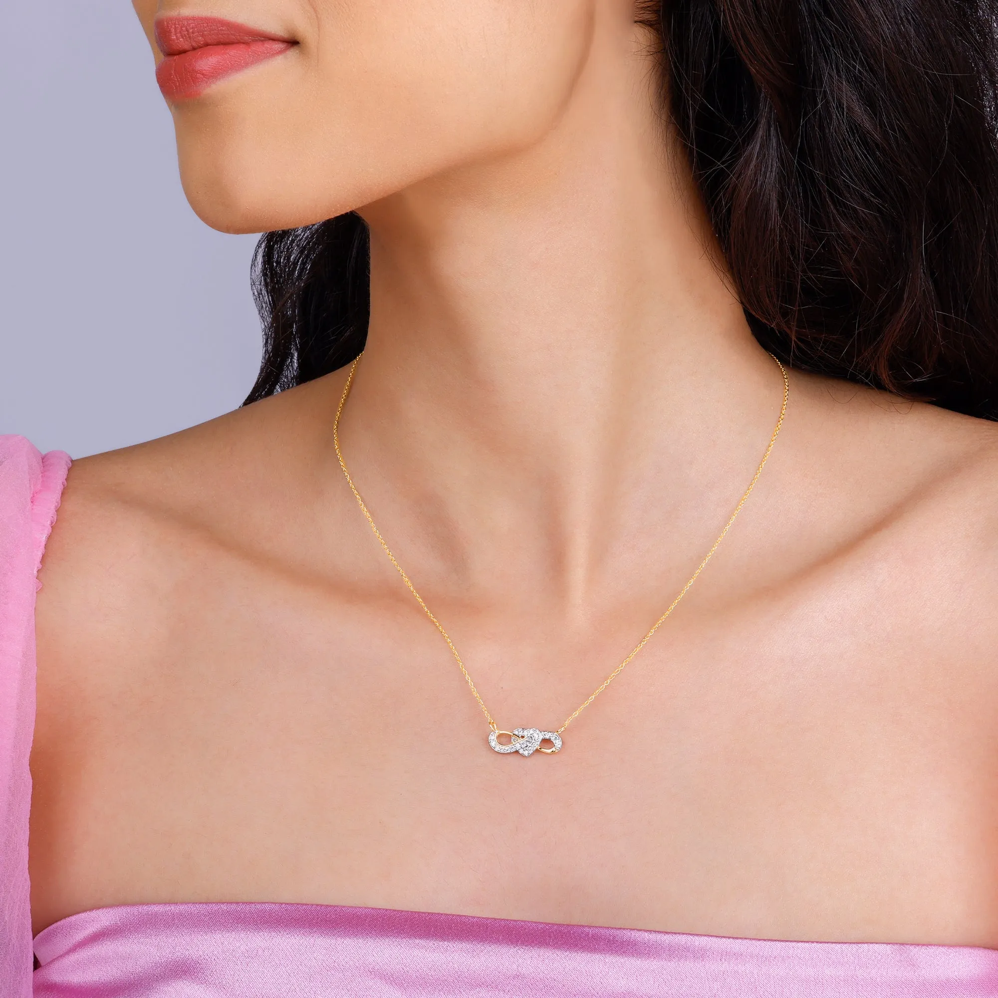 Gold Limitless Love Diamond Necklace