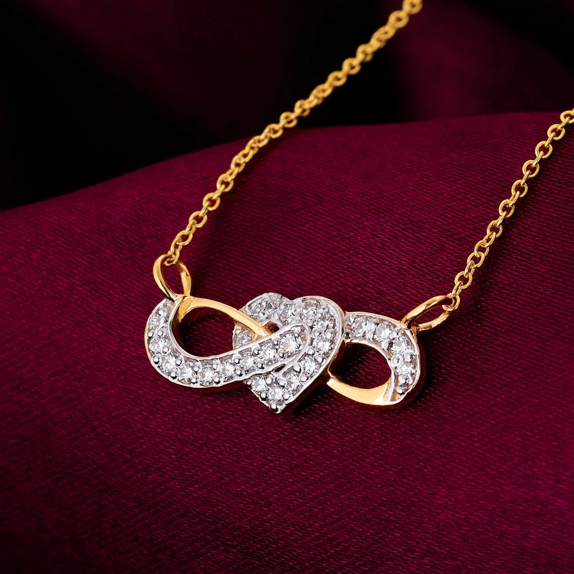 Gold Limitless Love Diamond Necklace