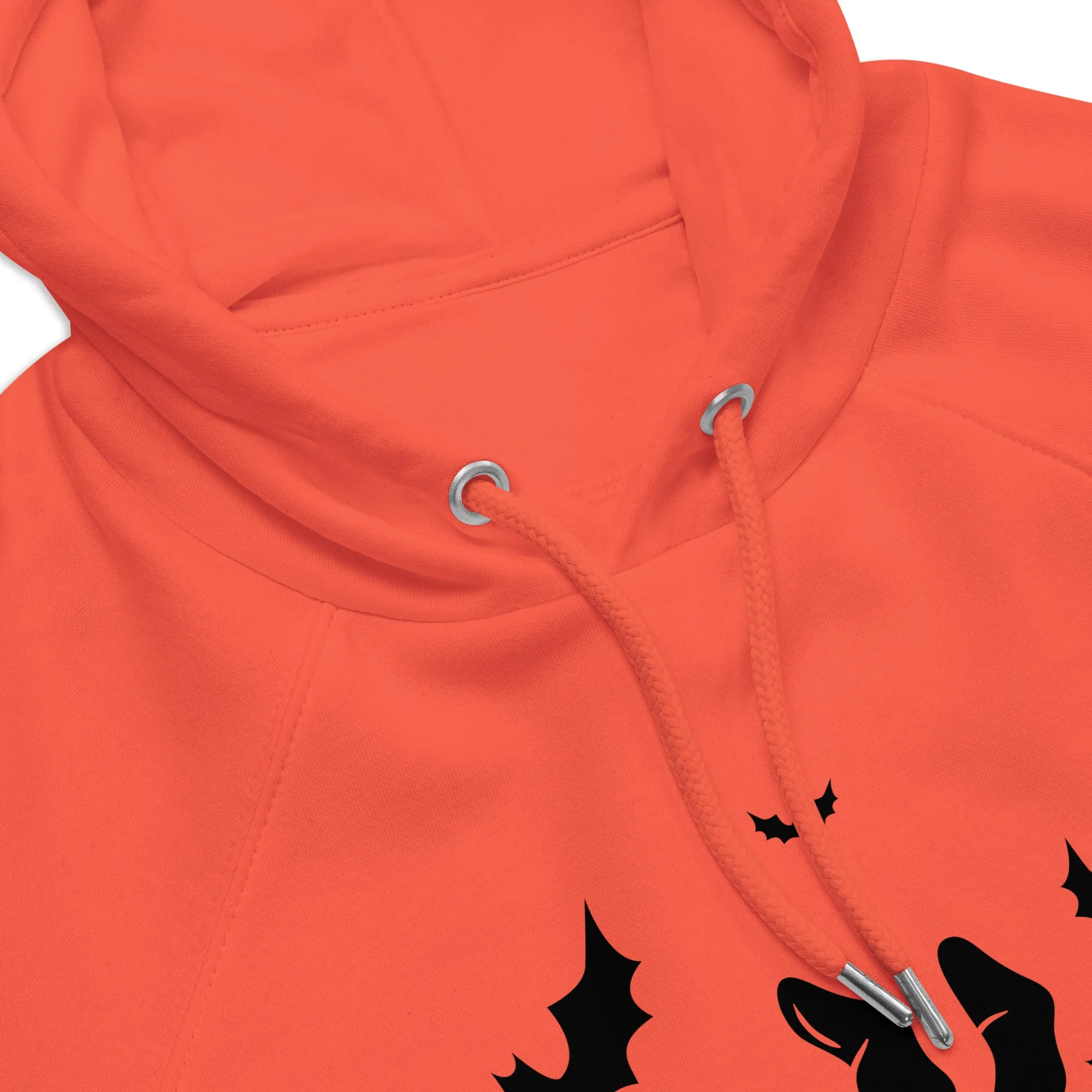 Hand Halloween Graphic Women Eco Raglan Hoodie