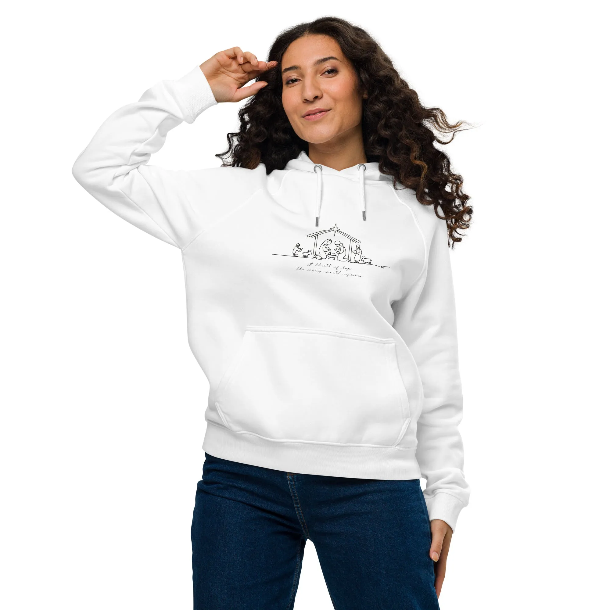 Hope Christmas Graphics Women Eco Raglan Hoodie