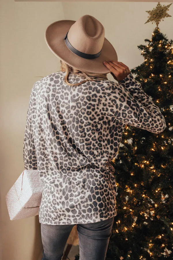 I've Got Your Back Leopard Henley Top