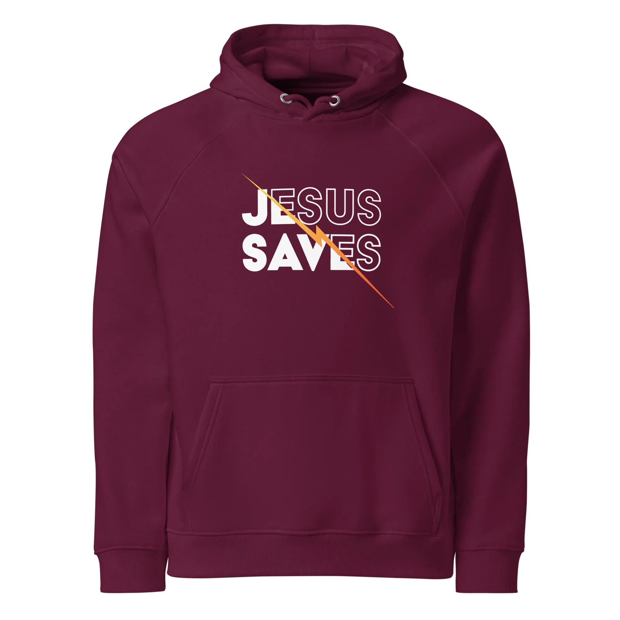 Jesus Saves Graphics Men Eco Raglan Hoodie