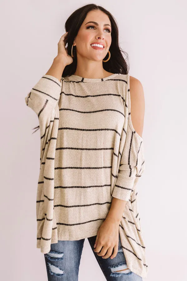 Lattes and Lounging Shift Tunic in Taupe