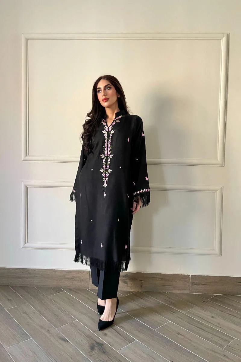 Leon - BEENA - Pashmina - Black - 2 Piece