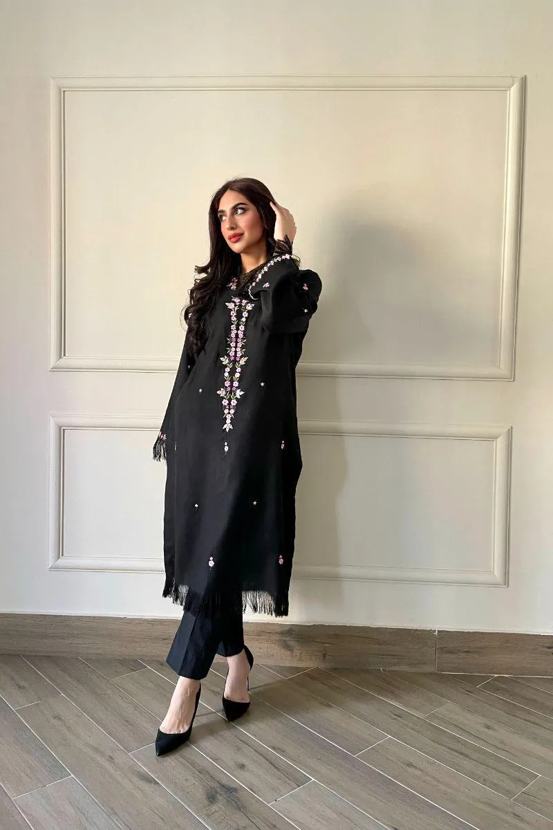 Leon - BEENA - Pashmina - Black - 2 Piece