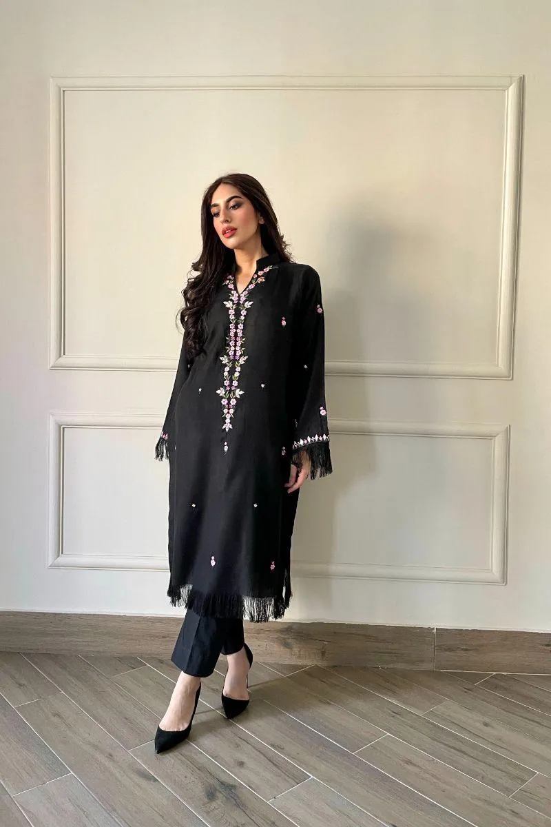 Leon - BEENA - Pashmina - Black - 2 Piece