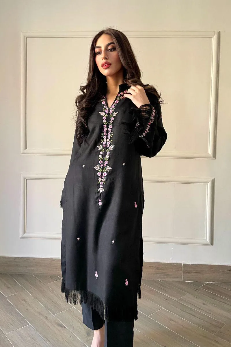Leon - BEENA - Pashmina - Black - 2 Piece