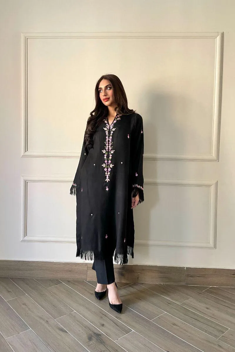 Leon - BEENA - Pashmina - Black - 2 Piece