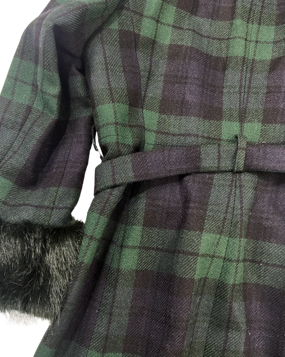 LK Bennett Green Tartan Coat