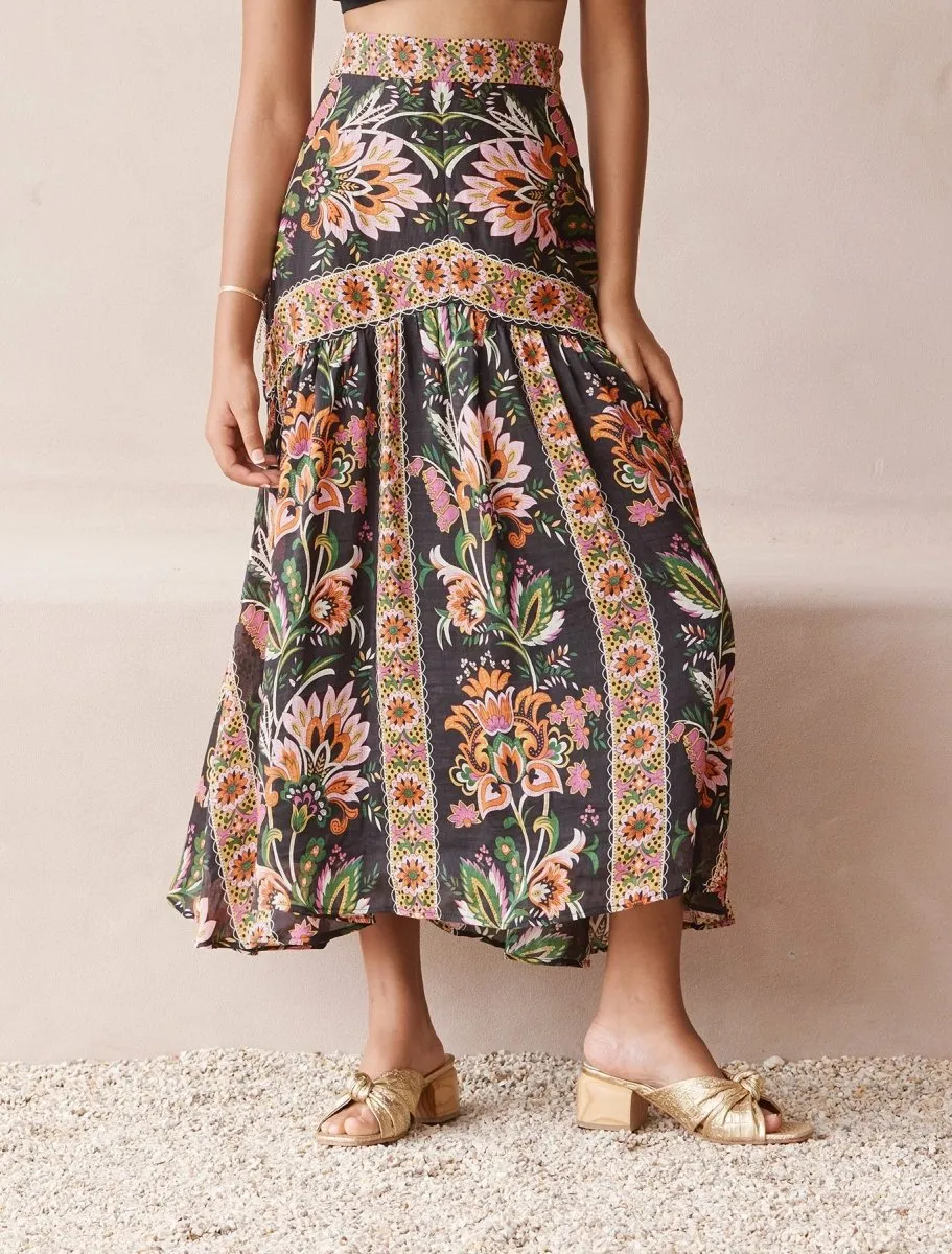 MIDNIGHT LOTUS SKIRT