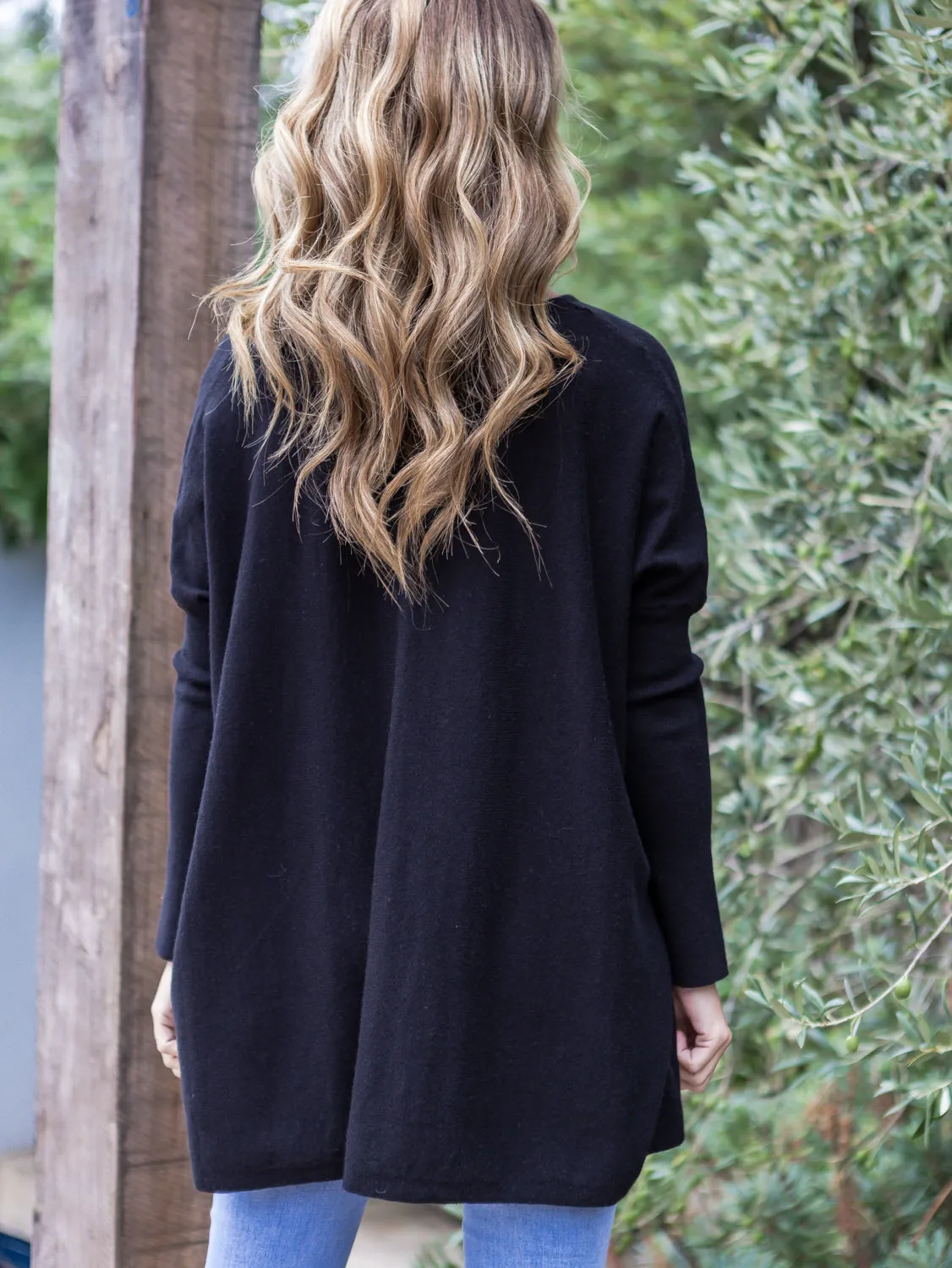 Nadia V Neck Knit - Black