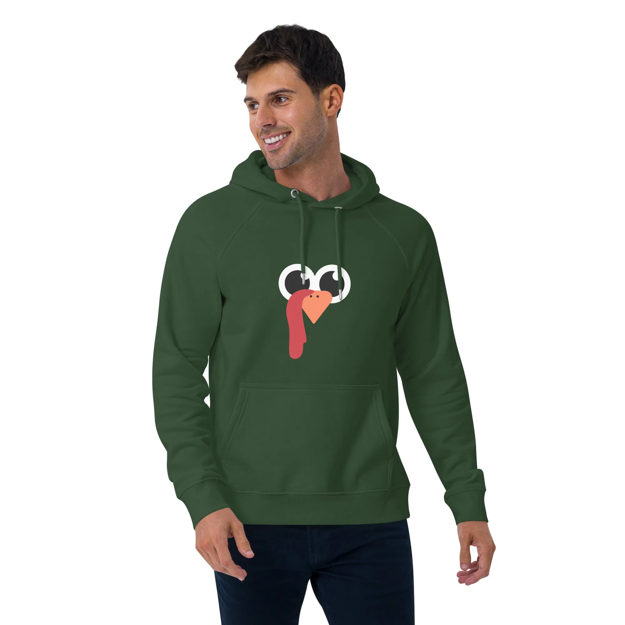 Nose And Peak Thanksgiving Graphic Men Eco Raglan Hoodie