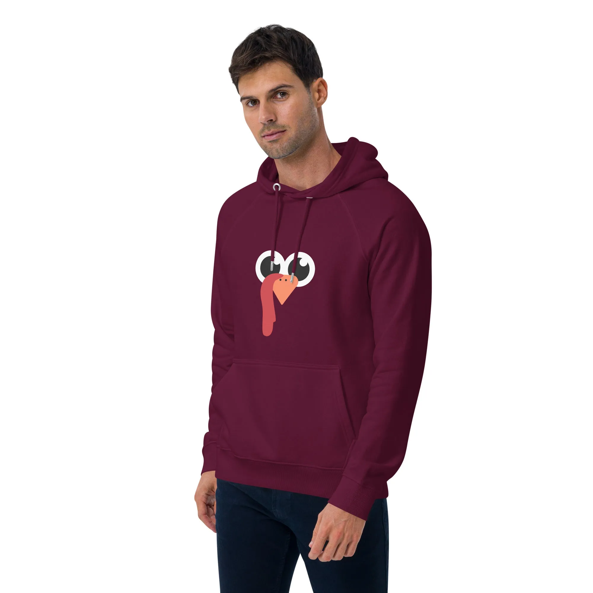 Nose And Peak Thanksgiving Graphic Men Eco Raglan Hoodie