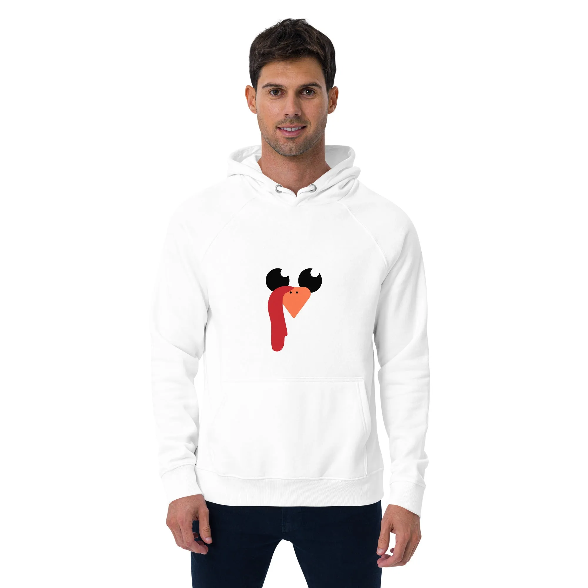 Nose And Peak Thanksgiving Graphic Men Eco Raglan Hoodie