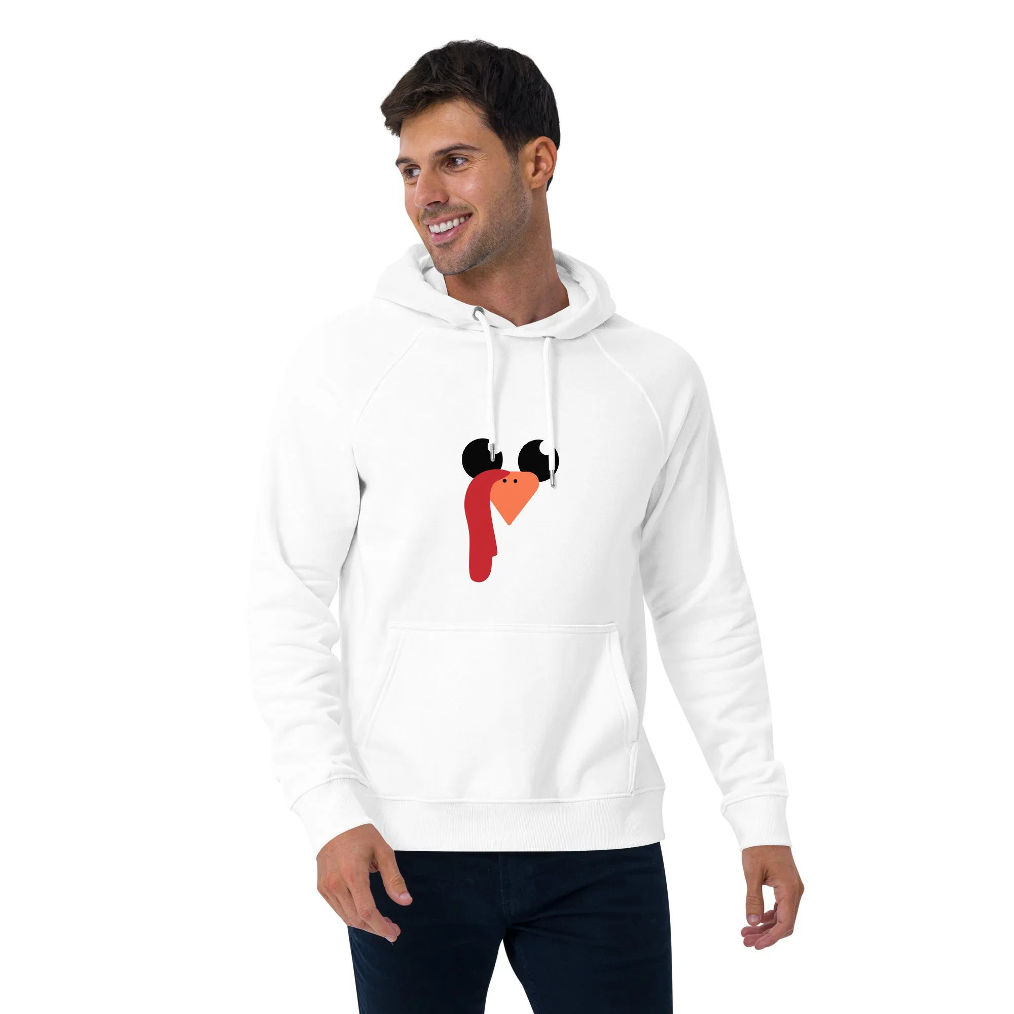 Nose And Peak Thanksgiving Graphic Men Eco Raglan Hoodie