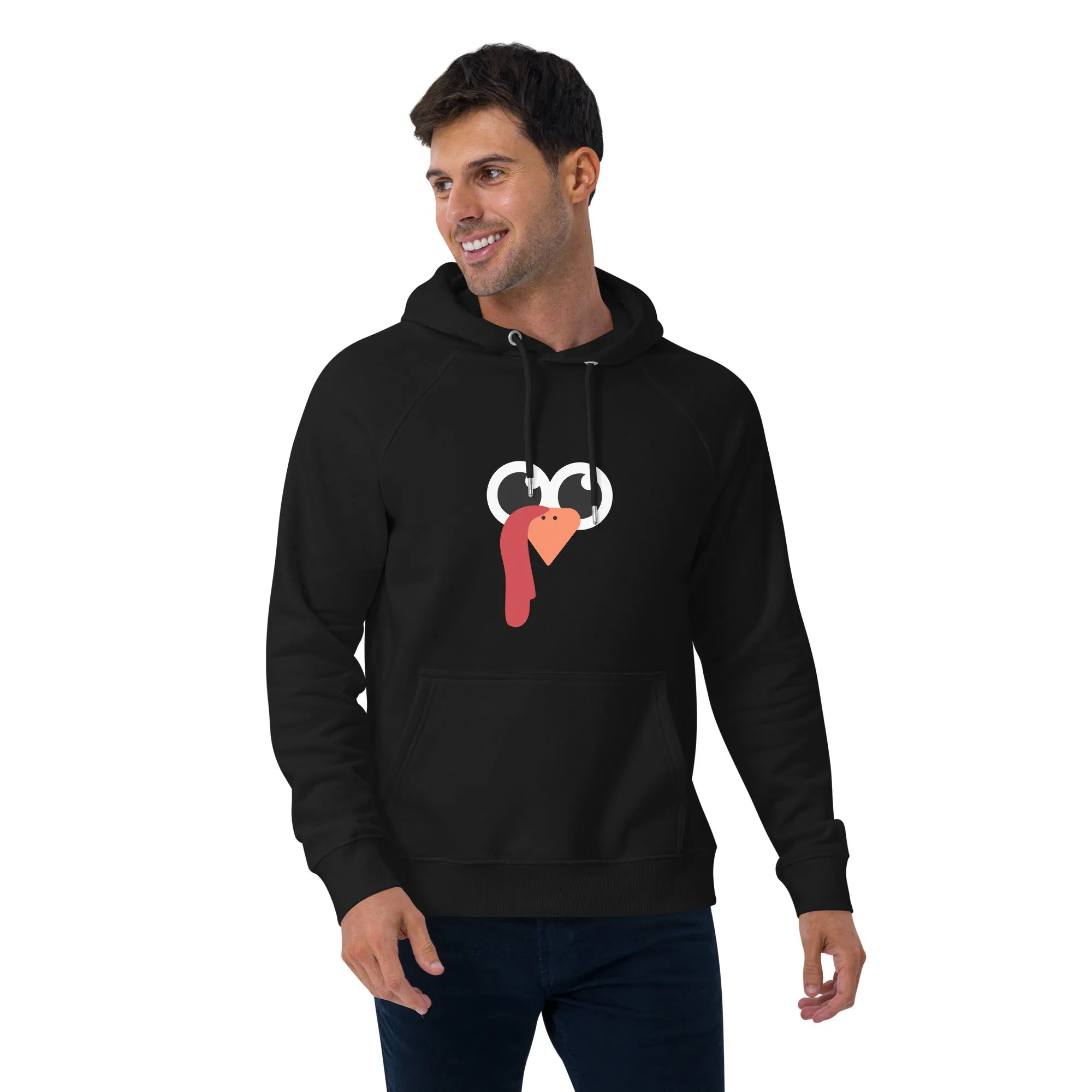 Nose And Peak Thanksgiving Graphic Men Eco Raglan Hoodie