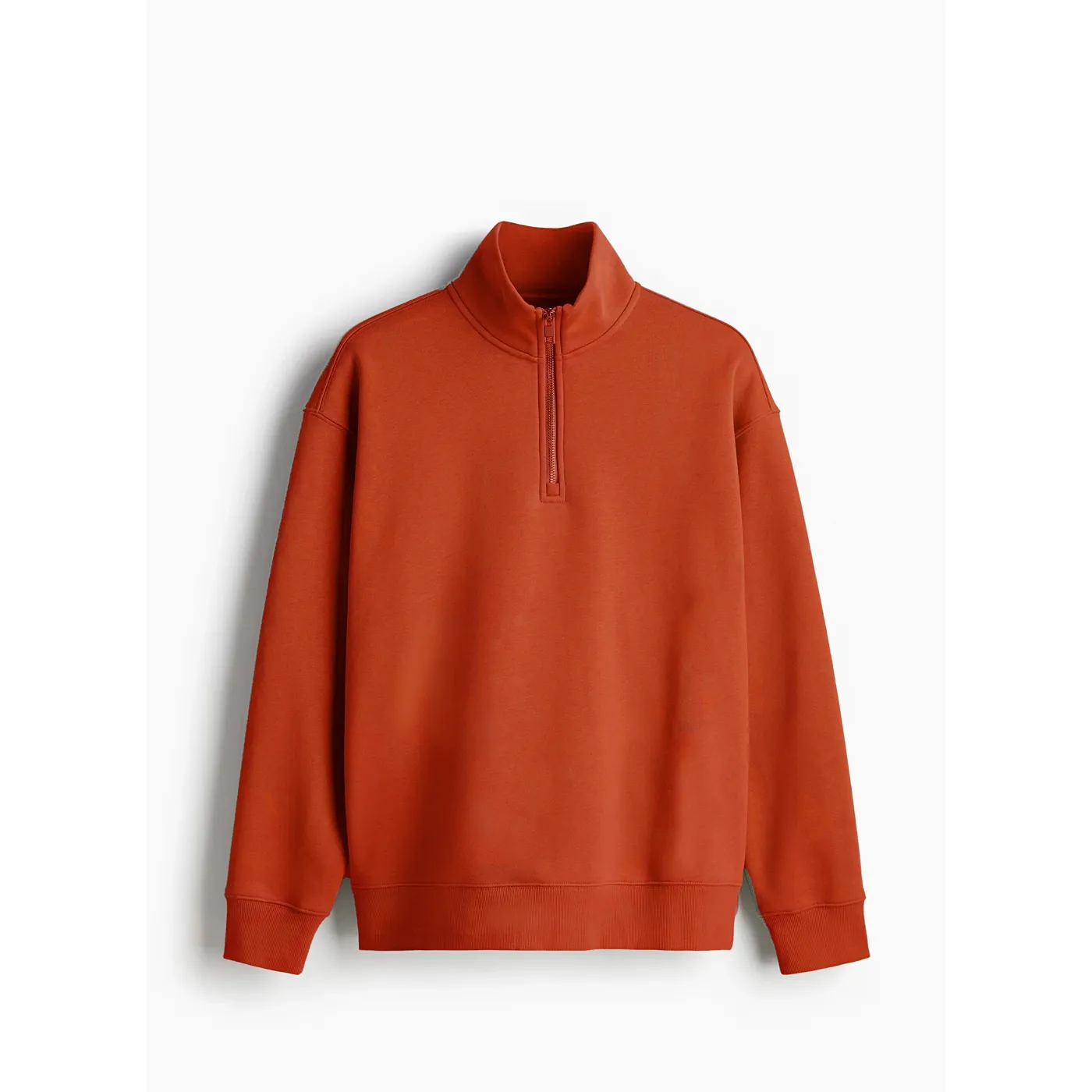 Orange Half Zip Sweatshirt