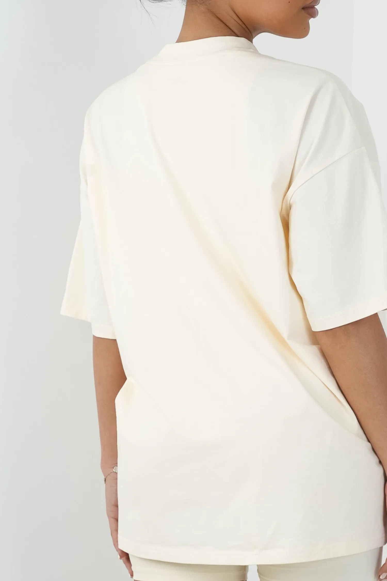 Oversized Short Sleeve T-Shirt Vanilla