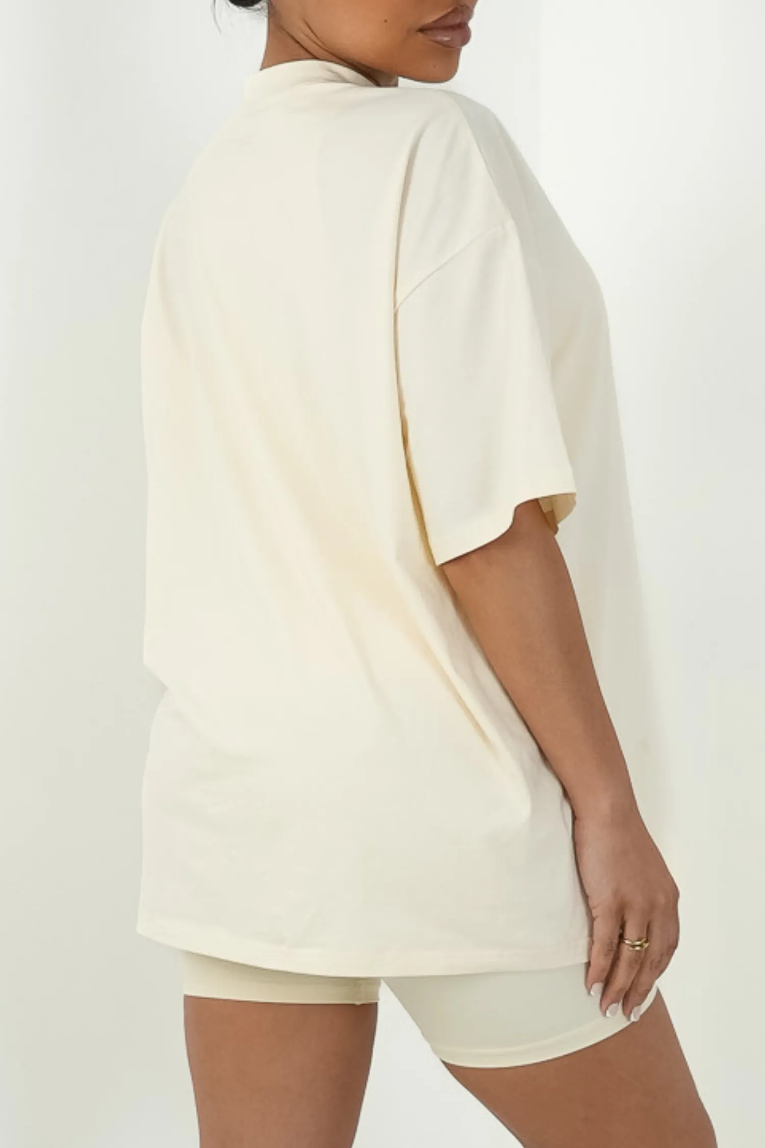 Oversized Short Sleeve T-Shirt Vanilla